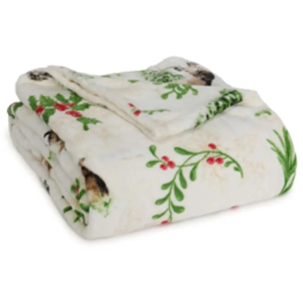*EUC ~ Better Homes & Gardens Oversize Reversible Velvet Plush Throw Blanket